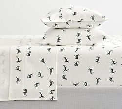 Rustic Reindeer Cotton Flannel Sheet Set
