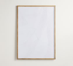 White Waves Plaster Textured Wall Art