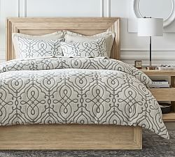 Genevieve Scroll Jacquard Cotton Duvet Cover