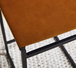 Open Box: Hardy Backless Leather Stool