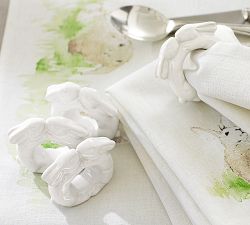 Kissing Bunny Napkin Rings, Set of 4