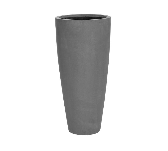 Lightweight Tall Tapered Cylinder Ficonstone Planters | Pottery Barn