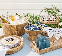 Malibu Handwoven Seagrass Tiered Stand