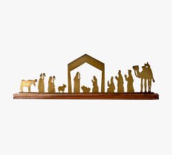 Nativity Scene - Antique Brass