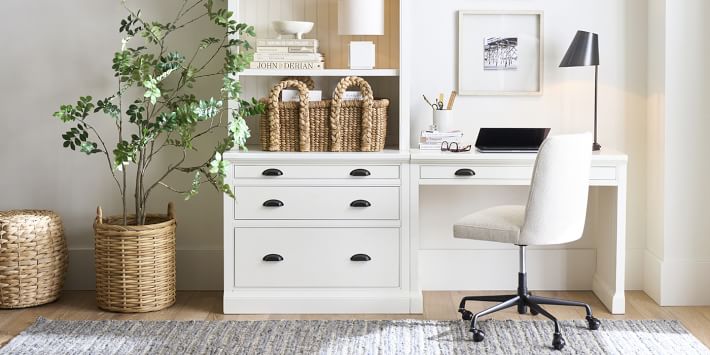 Aubrey Writing Desk with File Cabinet (78