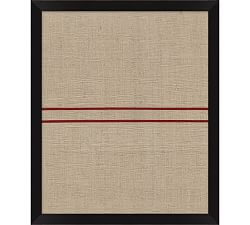 Burlap Stripe Framed Print