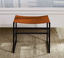 Hardy Leather Accent Stool