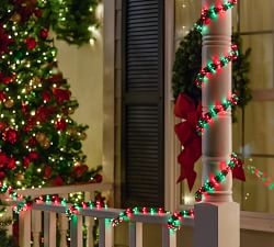 LED Incandescent Garland Lights With Green Wire