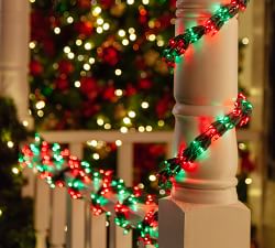 LED Incandescent Garland Lights With Green Wire