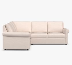 Sanford Roll Arm 3-Piece L-Shaped Sectional (95")