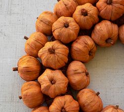 Faux Pumpkin Wreath