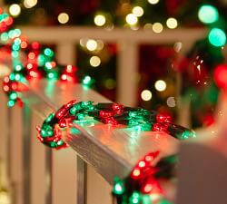 LED Incandescent Garland Lights With Green Wire