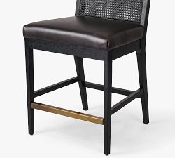Lisbon Cane Leather Stool