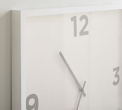 Wood Gallery Wall Clock - White