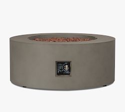 Burrows Steel Round Propane Fire Pit Table with Lid Cover (36")