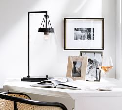 Caldwell Recycled Glass USB Table Lamp (24")