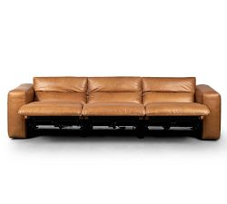 Lennox 3-Piece Leather Power Reclining Grand Sofa (121")