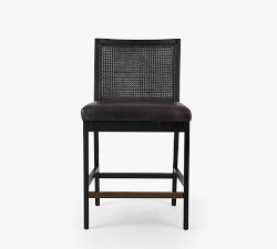 Lisbon Cane Leather Stool