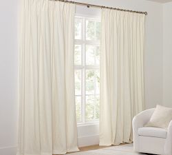 Emery Linen Triple Pinch Pleat Blackout Curtain