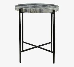 Kenora Round Marble End Table