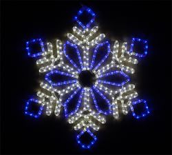 LED Lit Blue &amp; White Snowflake