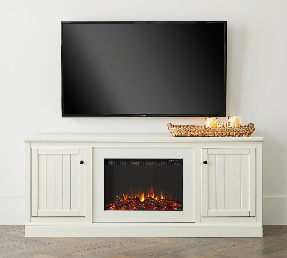 Aubrey Electric Fireplace Media Cabinet | Pottery Barn, image size:1000x900