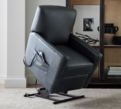 Irving Square Arm Leather Power Lift Recliner