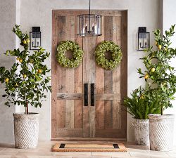 Manor Outdoor Round Glass &amp; Iron Pendant (18")