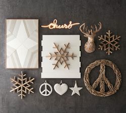 Driftwood Snowflake Wall Art - Set of 3