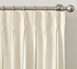 Emery Linen Triple Pinch Pleat Blackout Curtain