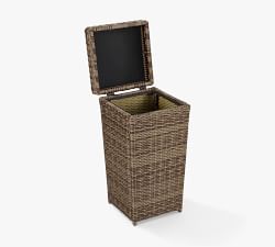 Jammie Outdoor Wicker Pool Trash Can