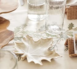 Ridge Maple Leaf Stoneware Appetizer Plates - Set of 4