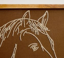 Embroidered Horse Framed Wall Art