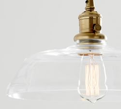 Farmhouse Glass Cord Pendant (13")