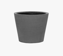 Lightweight Handcrafted Fiber Stone Cylinder Indoor/Outdoor Planters
