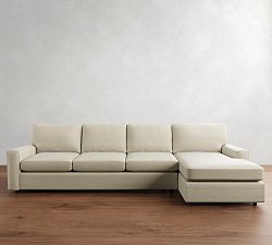 Pearce Modern Square Arm Chaise Sectional (102"&ndash;132")