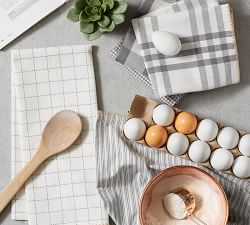 Farmhouse Woven Cotton Kitchen Towels - Set of 5