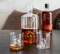 Glass Skull Double Shot Glasses - Set of 2