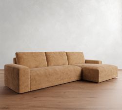 Rutherford Leather Chaise Sectional (136")
