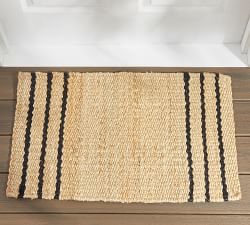 Three Striped Jute Doormat