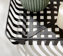 Indoor/Outdoor Black Metal Utility Tray