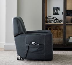 Irving Square Arm Leather Power Lift Recliner