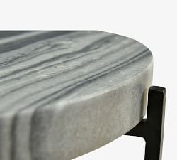 Kenora Round Marble End Table