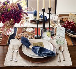 Mason Handwoven Cotton Fringe Placemats - Set of 4