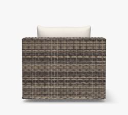 Torrey Wicker Slope Arm Swivel Outdoor Lounge Chair