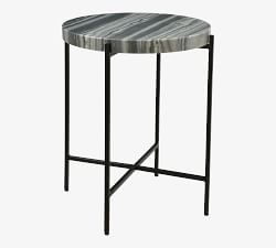 Kenora Round Marble End Table