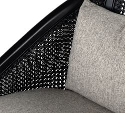 Elm Upholstered Cane Desk Chair