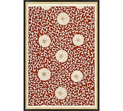 Flowers on Pattern Framed Print