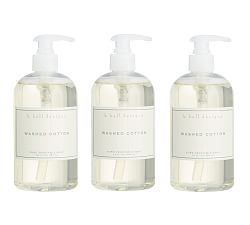 K. Hall Washed Cotton Liquid Soap, Set of 3