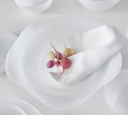 Alabaster Glass Flutter Serving Bowl